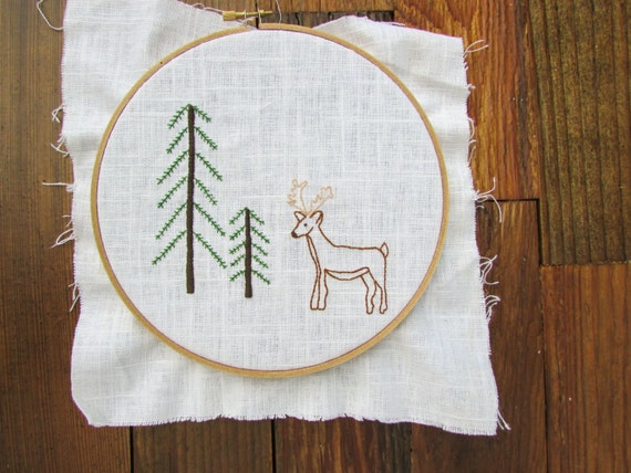 Deer Hand Embroidery Pattern