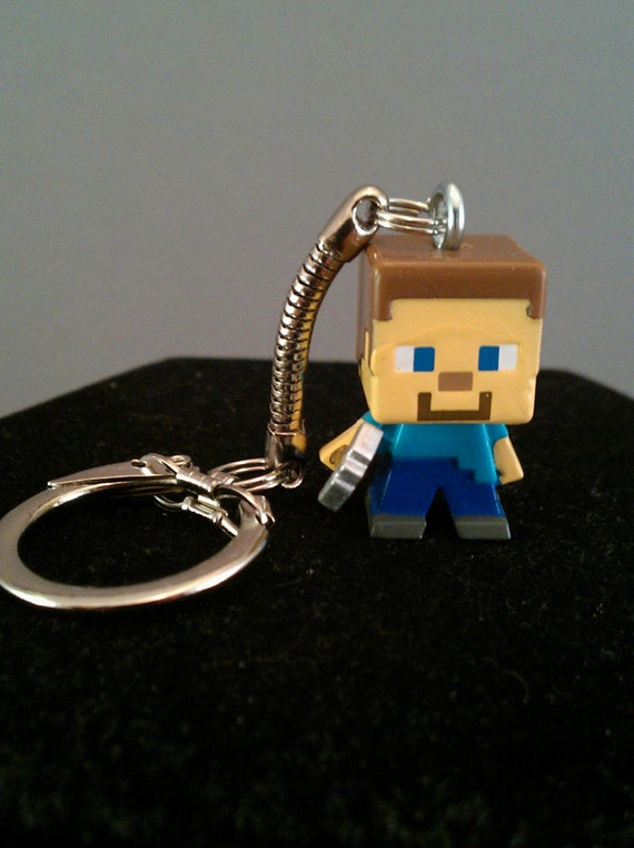 Minecraft keychains / Minecraft Steve keychain / Minecraft