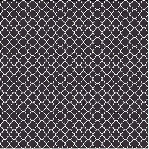 Black and white quatrefoil pattern vinyl by