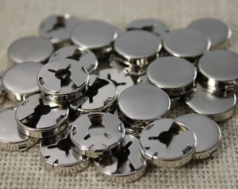 18mm Brass Button Cover Findings (12 pieces)