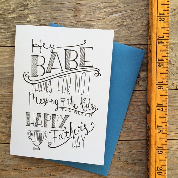 funny fathers day card for husband father by thehipsterhousewife