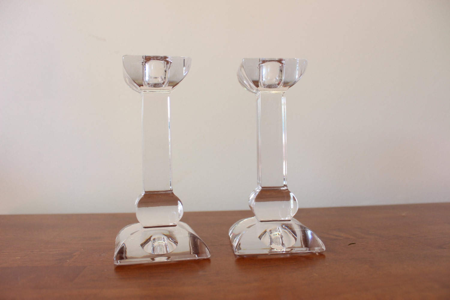 Villeroy and Boch Crystal Candle Candlestick by louloumint on Etsy