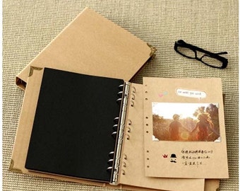 10% OFF Kraft Paper Notebook / Photo ALBUM / Hand-painted Graffiti Day Book / DIY Wedding Albums