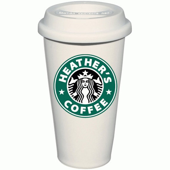 Personalized Starbucks Inspired Coffee Mug by MasonAlexanderInc
