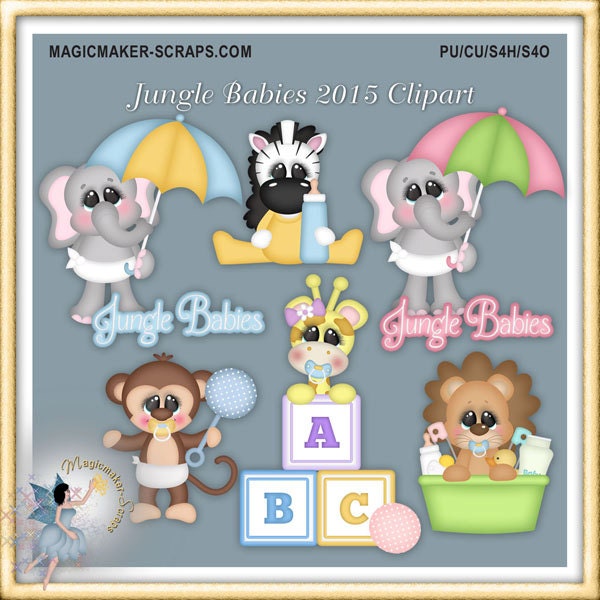 Baby Animals Clipart 2015 Baby Shower Jungle Babies