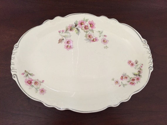 Homer Laughlin Virginia Rose 13 Platter Vintage From