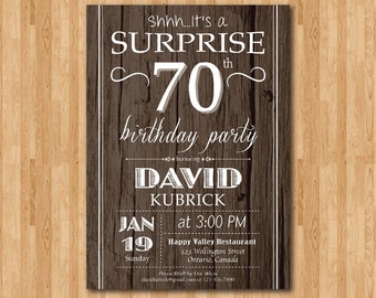 50th Birthday Invitation. Western Theme Birthday For Men.