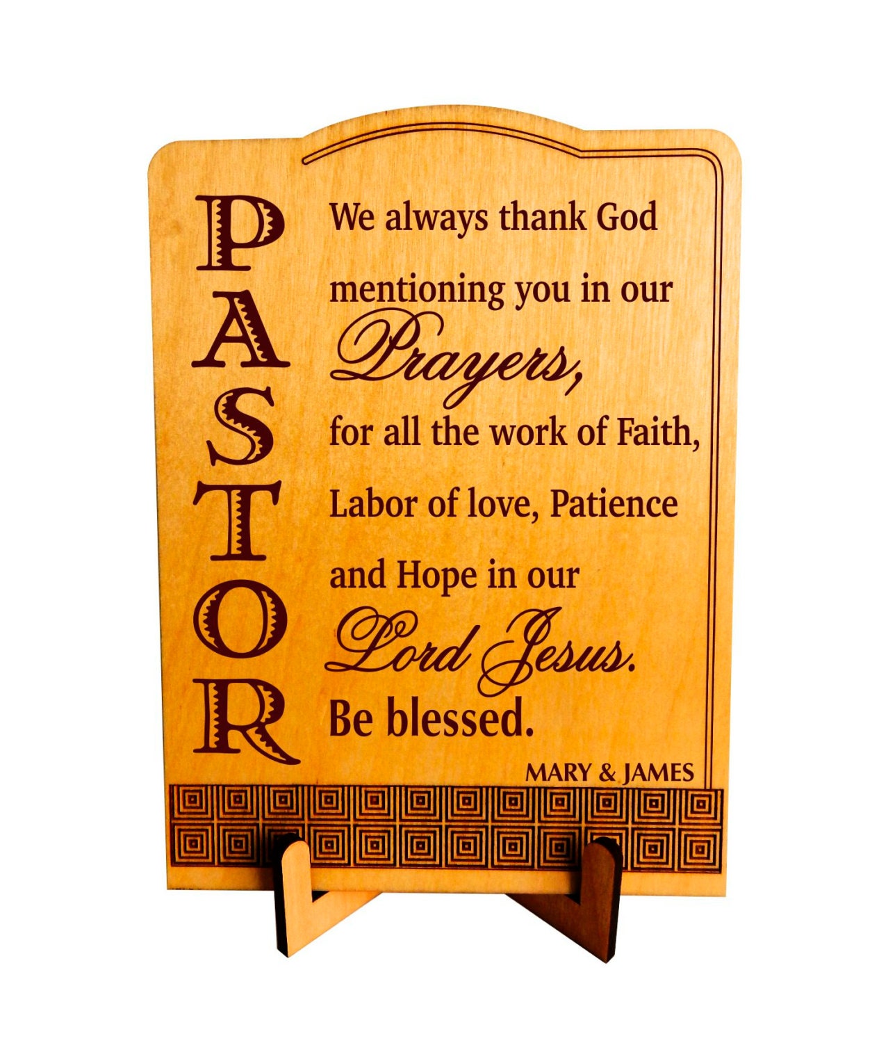 Sacerdote de agradecimiento regalo placa Pastor recuerdo