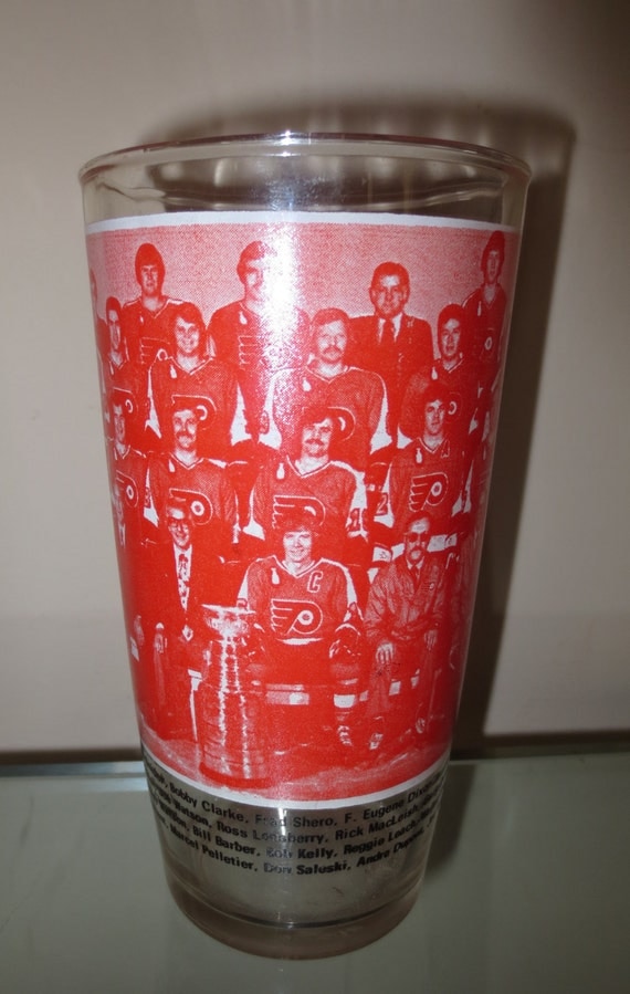 Vintage PHILADELPHIA FLYERS Stanley Cup Drinking by MotherClutters
