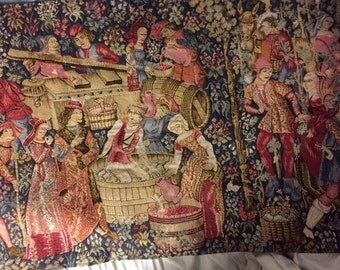Vintage Vendage III wall tapestry.