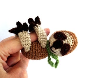 crochet sloth, lazy animal sloth, amigurumi sloth, plushie little doll, stuffed sloth, sloth doll, crochet toy