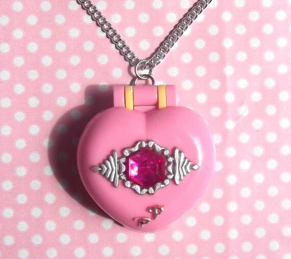 1992 Polly Pocket pretty present jewel locket necklace