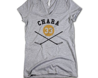 Zdeno chara NHLPA Officially Licensed Boston Women's V-Neck S-2XL Zdeno chara sticks Y