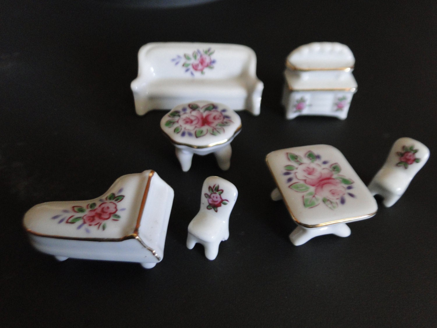 Miniature Ceramic Doll  House  Furniture Play Furniture Doll