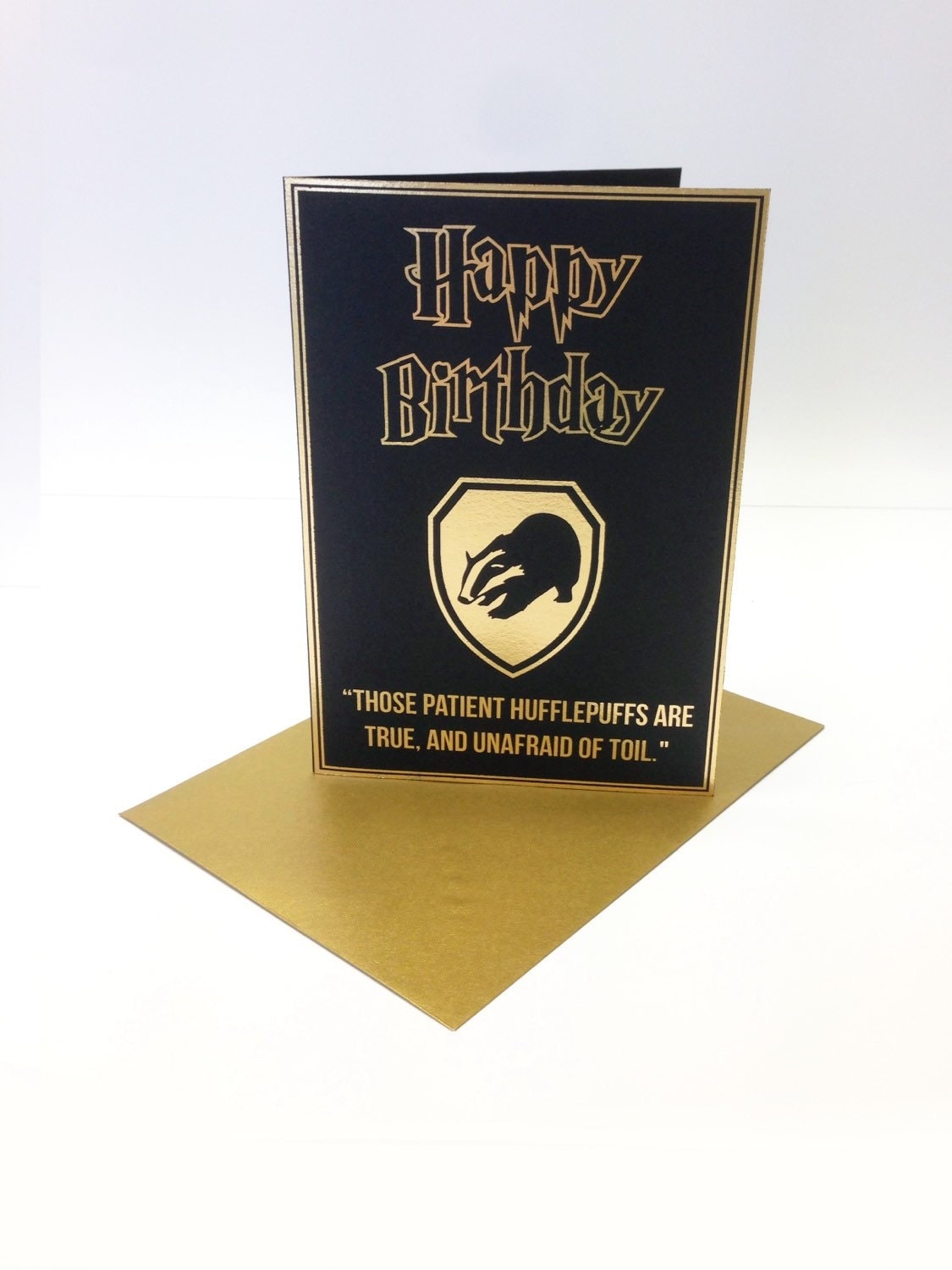 harry potter inspired birthday card with a stylised