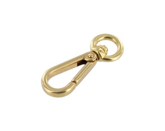 4000 3/8" Natural Brass, Swivel Lever Snap, Solid Brass