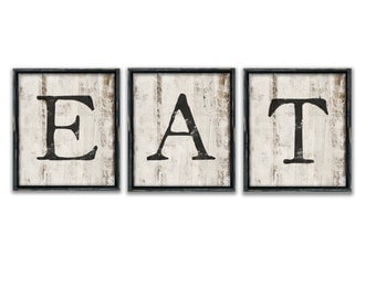 Eat Wall Art eat sign kitchen sign eat wooden sign kitchen art kitchen wall Eat Wall Art eat sign kitchen sign eat wooden sign kitchen art kitchen wall