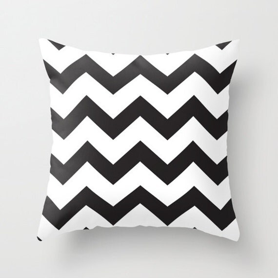 Black and White Chevron Pillow Cover Black Chevron Pattern