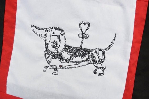 Embroidery Digital File "Steampunk Dog" by NicolaElliott steampunk buy now online