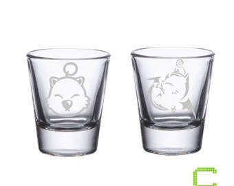 Final Fantasy - Moogle - Etched Shot Glasses
