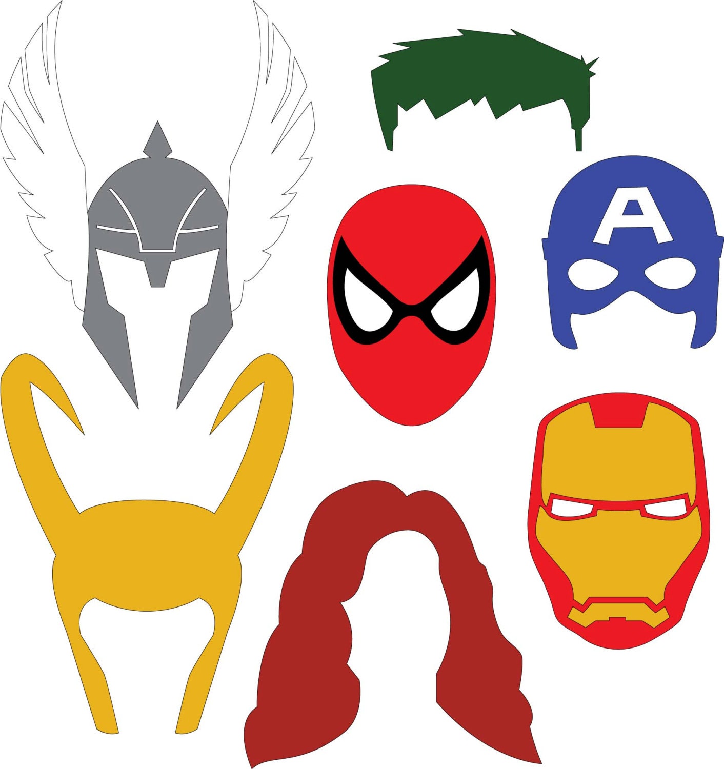 Download Marvel Superhero Masks SVG & DXF files