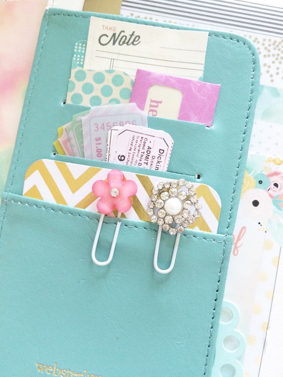 Planner paperclip handmade planner accessories rhinestone