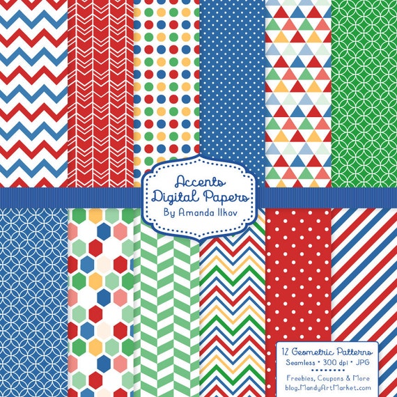 Items similar to 12 Professional Geometric Digital Papers ...