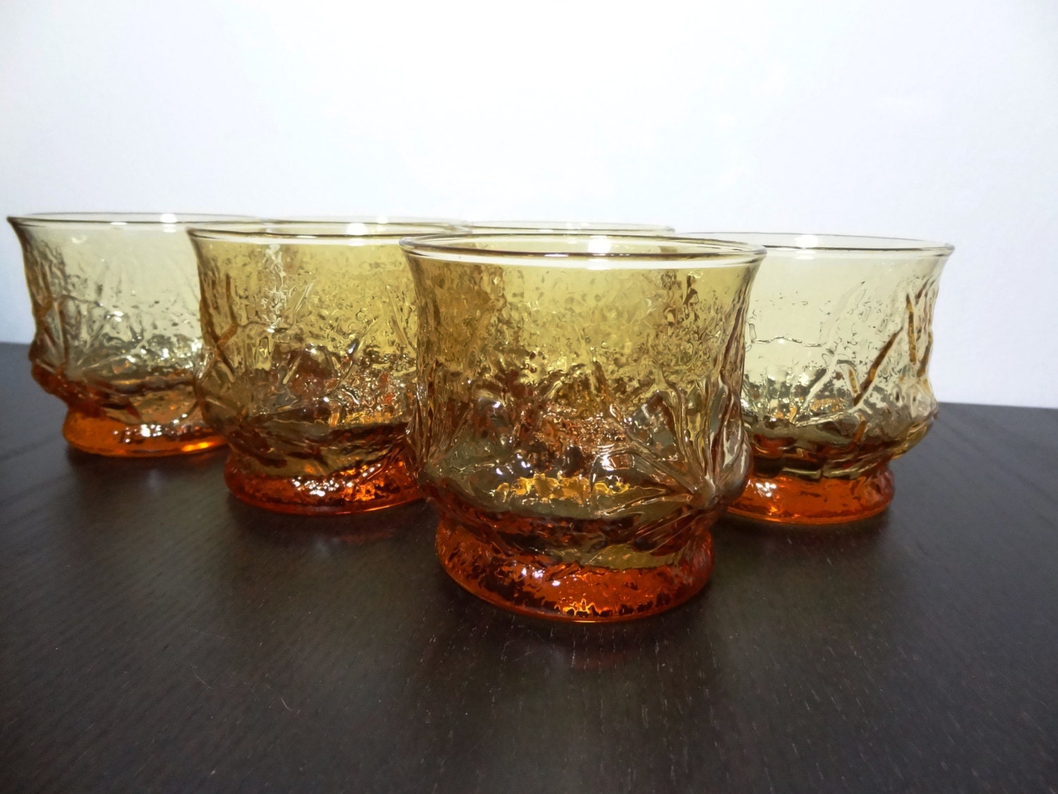 Download Vintage Libbey Drinking Glasses Amber Color Country