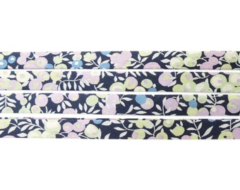 Wiltshire L Liberty bias binding - 10mm wide, floral Liberty fabric UK, jewellery making and crafting, sewing supplies, cotton fabric UK