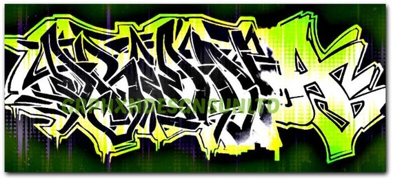 Graffiti Street Art Name Canvas