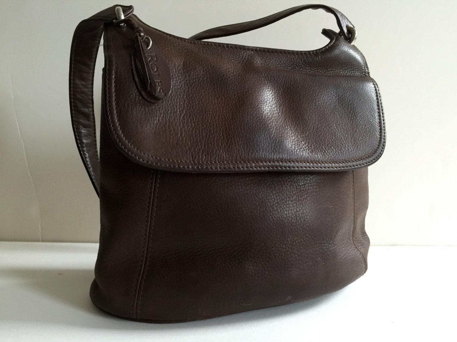 chocolate brown leather bag