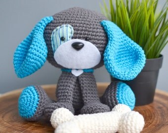 Cute Dog Crochet Pattern. Domino The Dog Amigurumi Crochet Pattern. Downloadable PDF Crochet Pattern. English/Dutch Dog Crochet Pattern