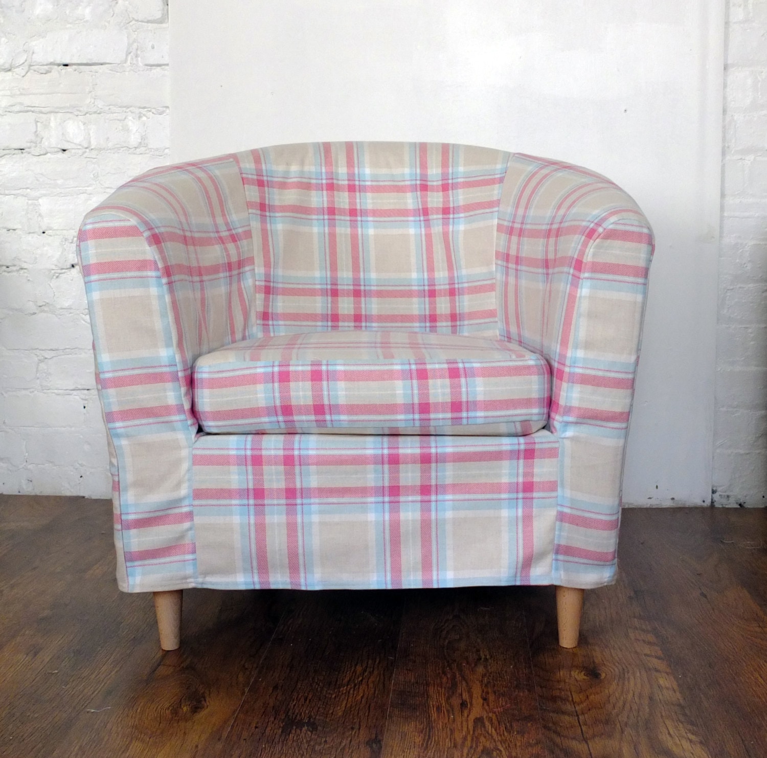 Slip cover for the Ikea Ektorp Tullsta tub chair Sorbet Tartan