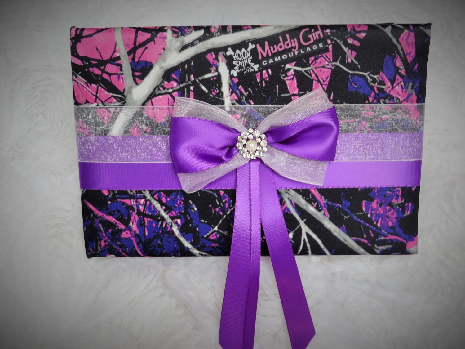 Muddy Girl Camo Guest Book Purple Camo Wedding Guest Book
