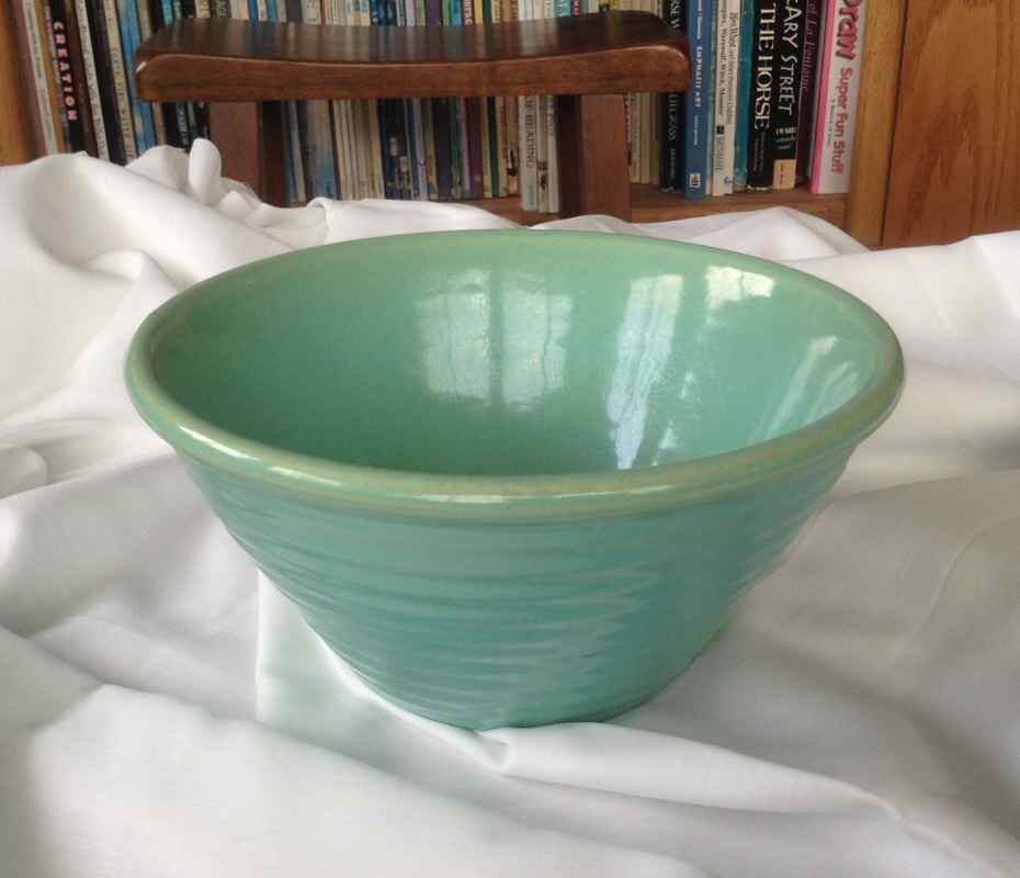 Vintage Ceramic Mixing Bowl Made in USA by OrchidIsleVintage