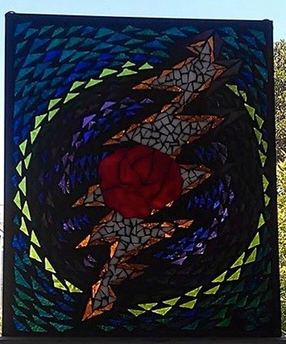 Grateful Dead Stained Glass Mosaic by Loveandlightmosaics ...