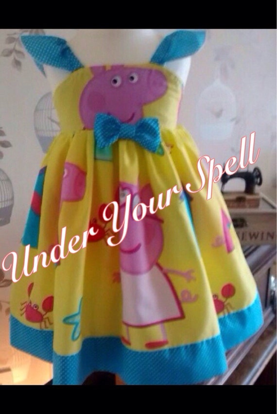 PEPPA PIG FABRIC Girls various sizes by underyourspellshop on Etsy