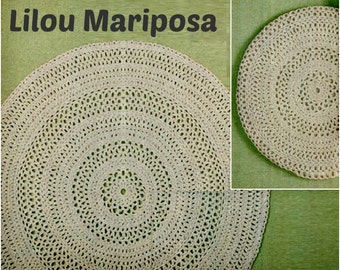 Crochet Pattern Vintage 70s Crochet Rug Pattern Crochet Table Top & Crochet Table Mat Patterns Boho Bohemian Home Decor-INSTANT DOWNLOAD