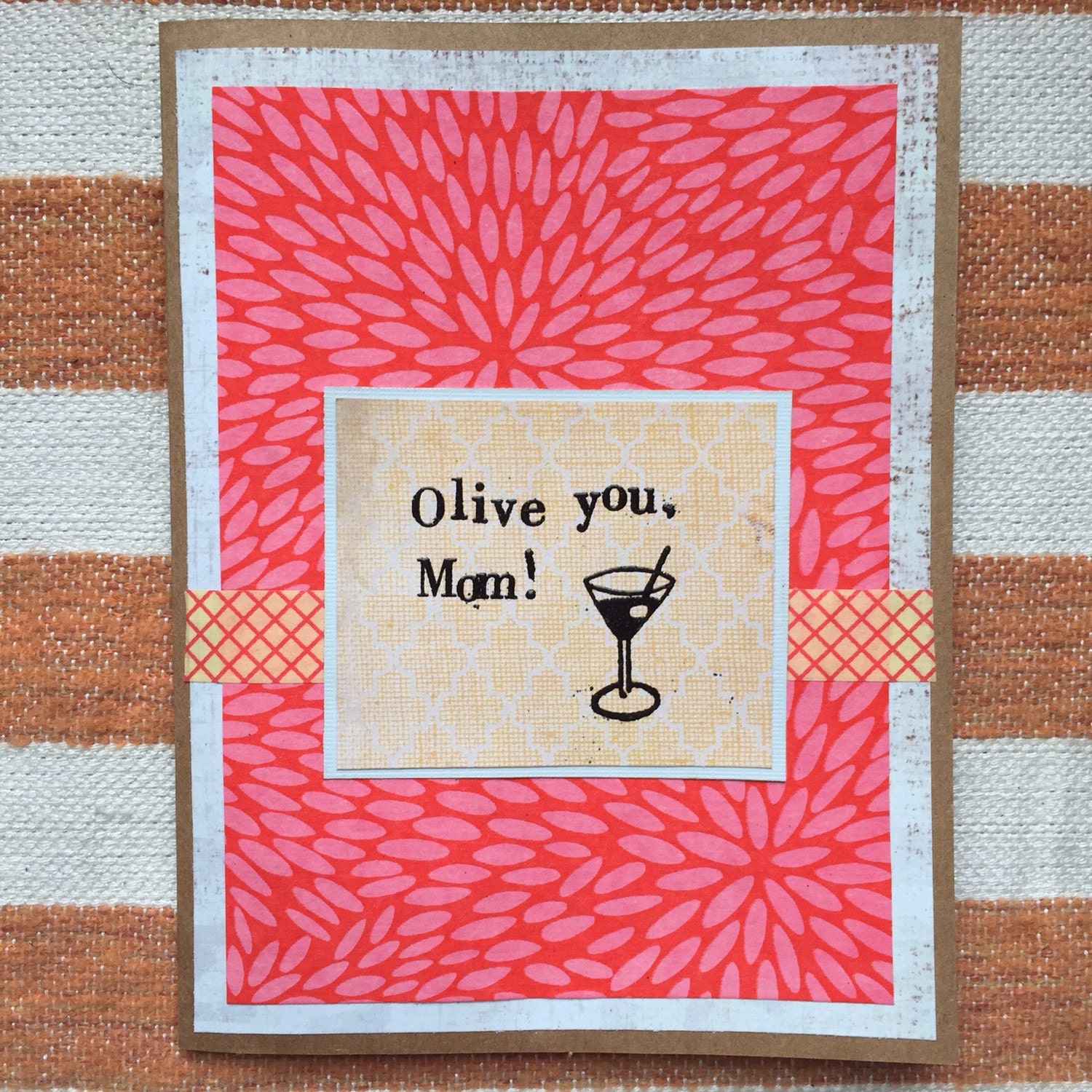 Olive You Mom Card Free Printable