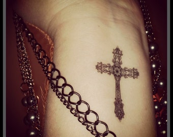faith cross temporary tattoo religious tattoo fake tattoo word faith cross temporary tattoo religious tattoo fake tattoo word