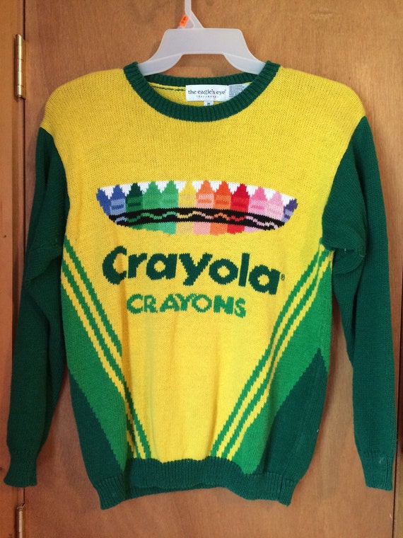 Vintage Crayola Crayon sweater unisex size medium