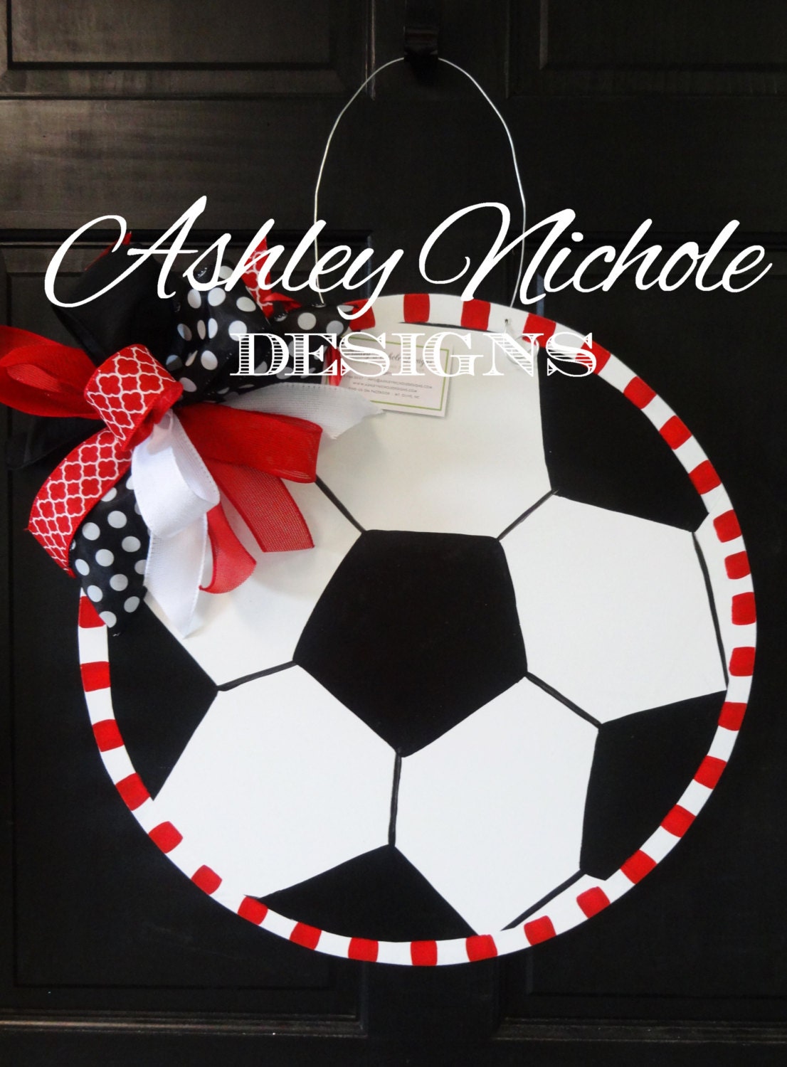 Soccer Ball Door Hanger Door Decoration Soccer Wreath
