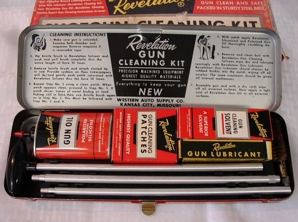 Vintage Shotgun Cleaning Kit Revelation By Western Auto