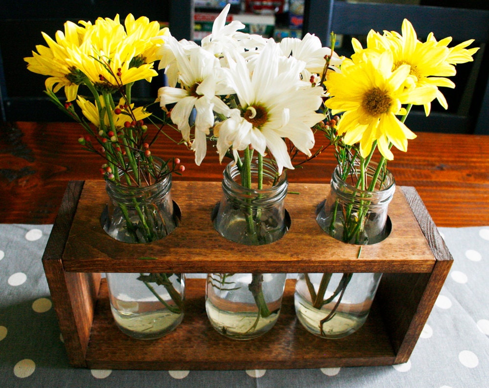 Flower Box Vase. Modern. Home. Flowers. Wedding by TheHouseCrafts