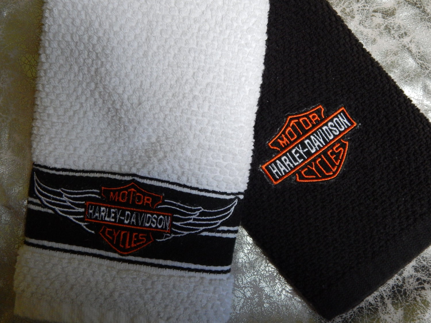 Harley Davidson Towel Set by LaceysStitches on Etsy