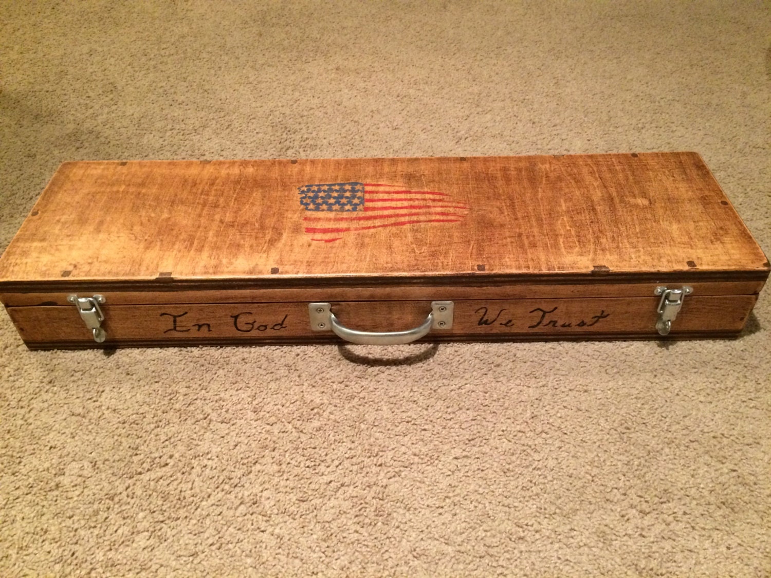 Custom 4 Pistol American flag gun case by WallisFamilyCustoms