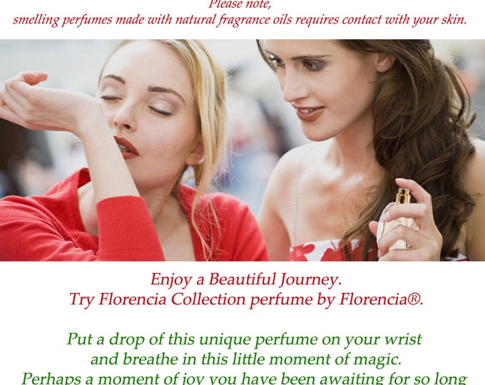 Perfume for Women Florencia Collection Life is Beautiful; Floral Fruity Spicy Fragrances; Sample Size; Natural Fragrance Oils