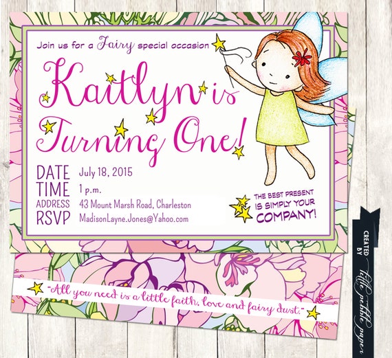 Fairy Themed Party Invitations 7