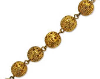 11mm Filigree Bead Chain (1 foot)