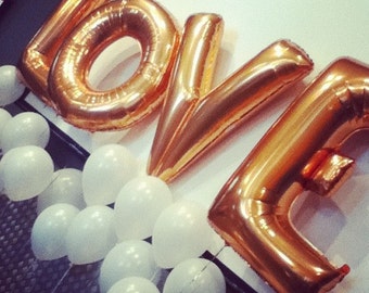 LOVE big balloons 16" gold foil mylar letter wedding balloons balloon banner large balloons letter Alphabet balloons wedding bridal shower